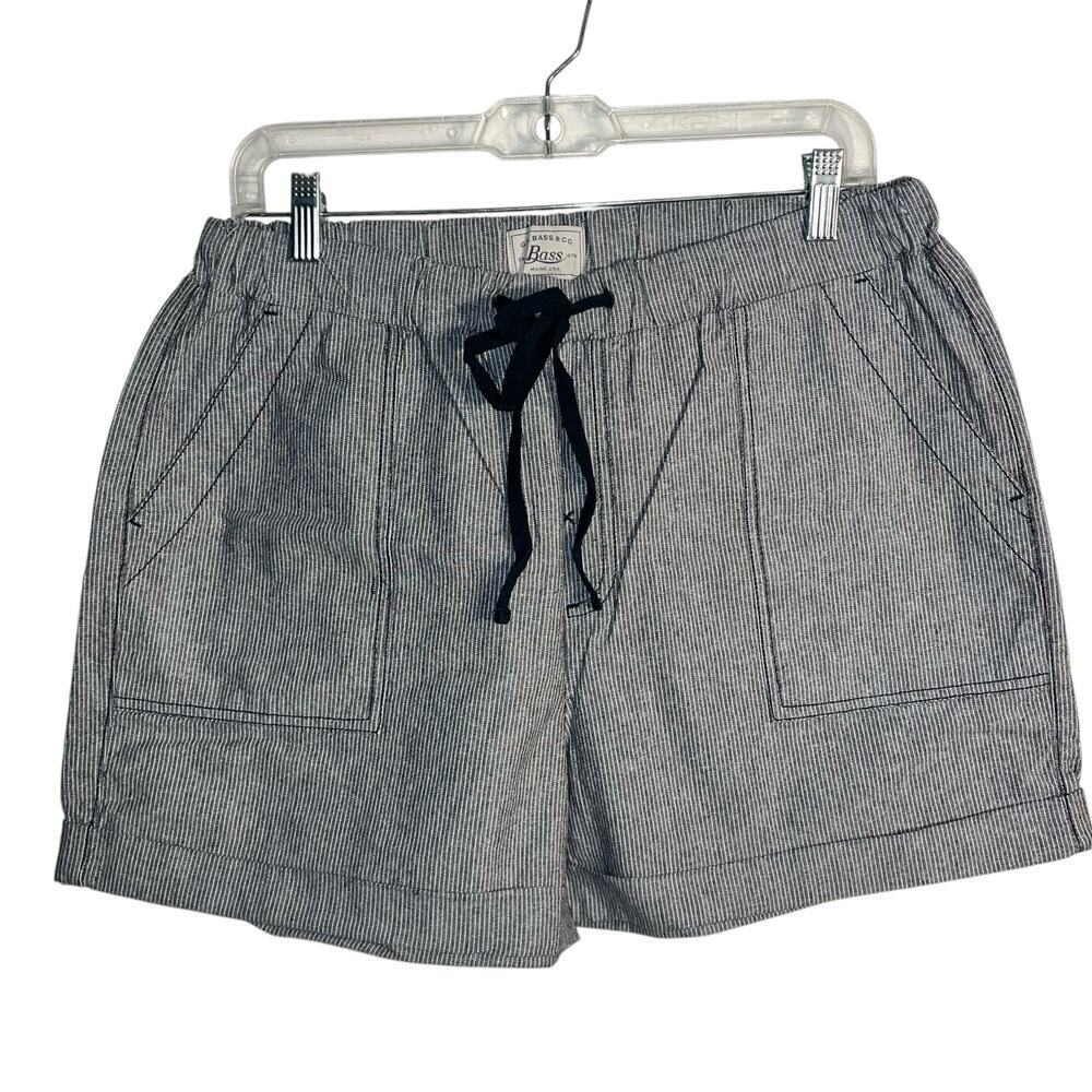G.H Bass & Co. Elastic Waist Drawstring Striped Shorts | Women’s Large | NWT